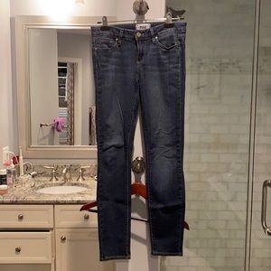 Paige low rise jeans dark skinny denim